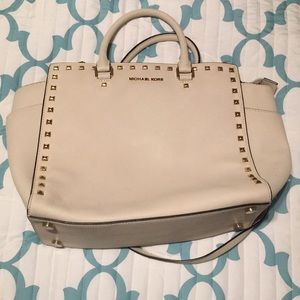 Michael Kors studded tote with shoulder strap